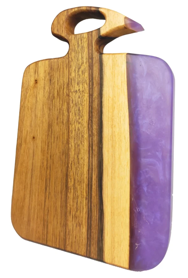Deska do serów z drewna orzecha i żywicy w kolorze funksji