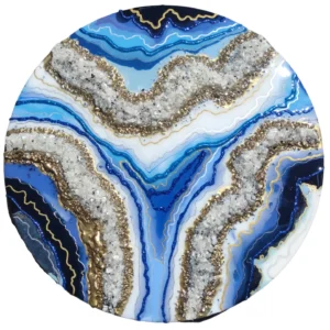 Okrągły Obraz Ścienny Do Salonu Styl Geode