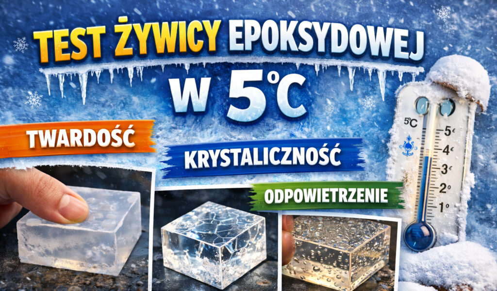 Test żywic epoksydowych w 5°C – twardość, krystaliczność i samoodpowietrzenie